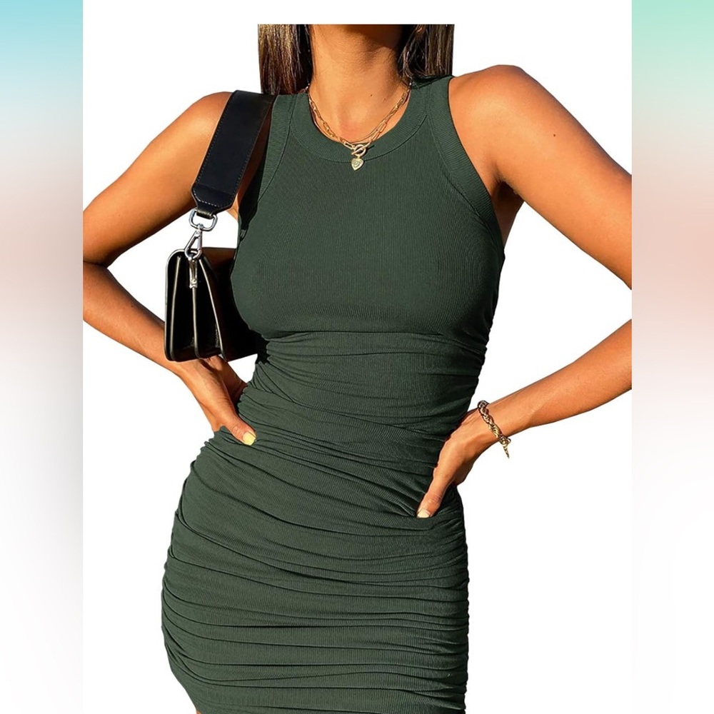 Amazon’s Wenrine Women’s Summer Sleeveless Bodycon Dress Crew Neck Ribbed
